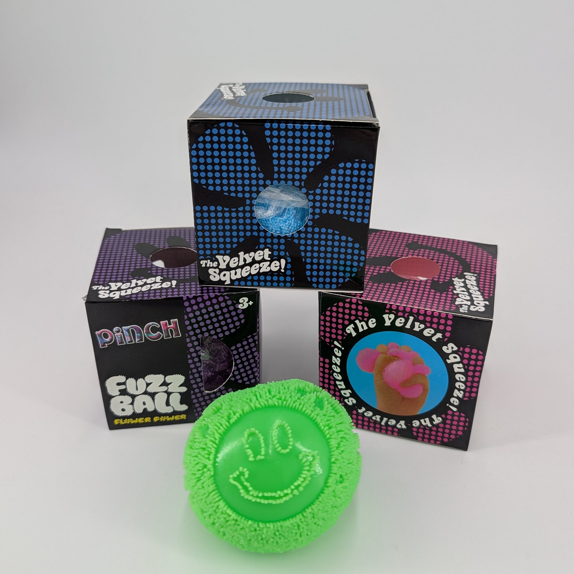 Squishy Fidget Velvet Smiley Ball