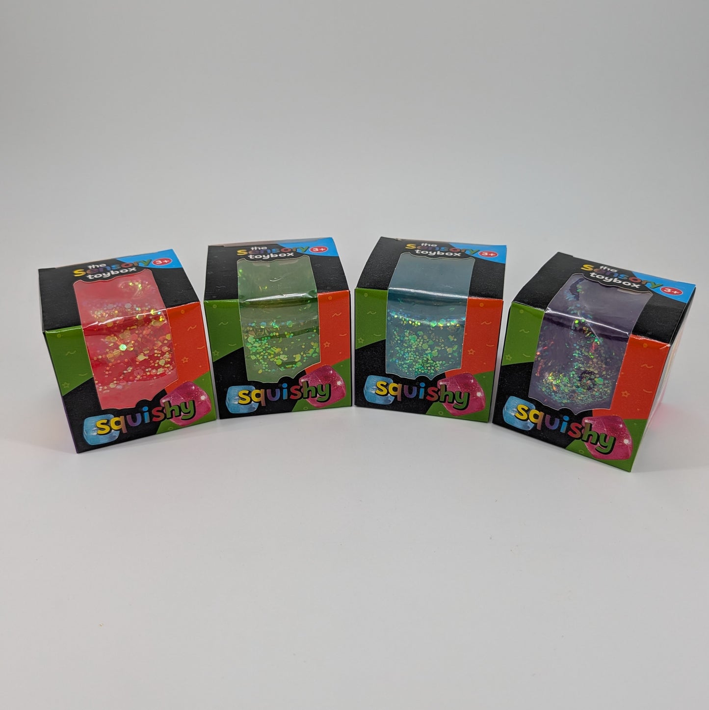Squish Glitter Cube  6cm