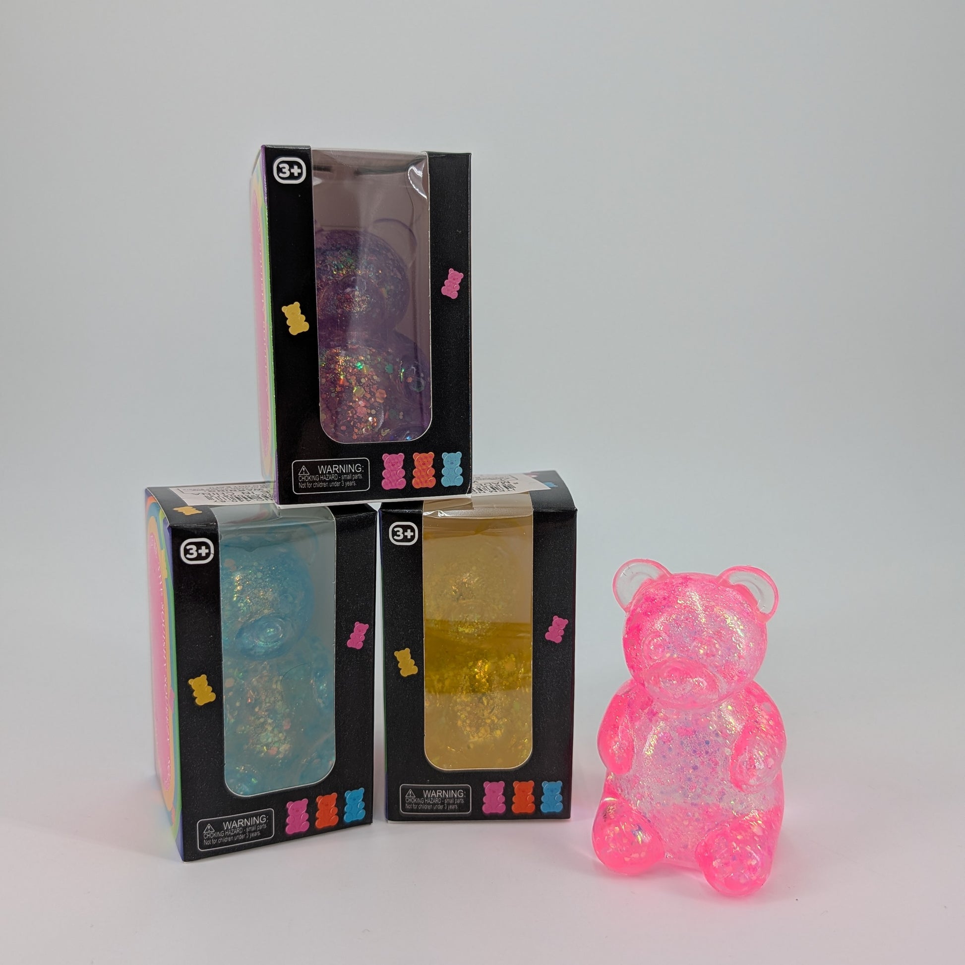 Squishy Fidget Glitter Bear