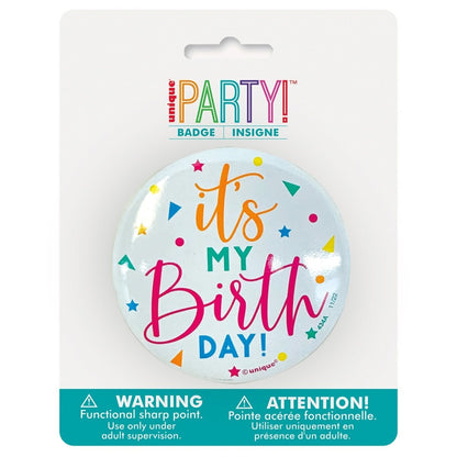 It'S My Birthday Confetti Badge 7.5cm