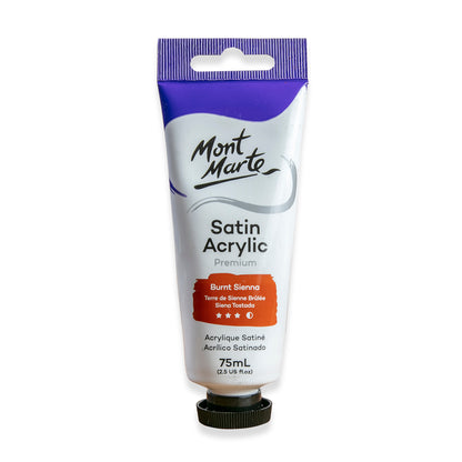 Satin Acrylic 75ml - Burnt Sienna image 0