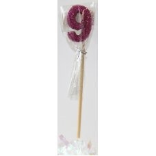 Pink Glitter Candle #9