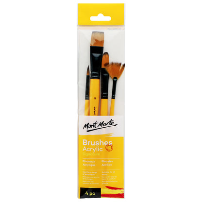 Gallery Series Brush Set Acrylic 4pc image 0