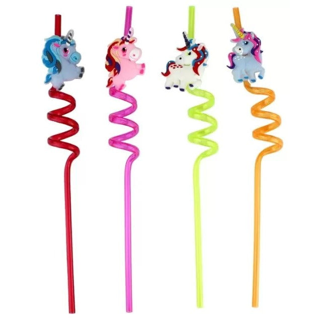 Unicorn Straw 4pk image 0