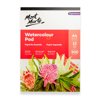 Watercolour Pad German Paper A4 300gsm 12 Shts image 0