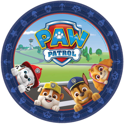 8 Paw Patrol Adventures 9in/23cm Rnd Paper Plates image 0