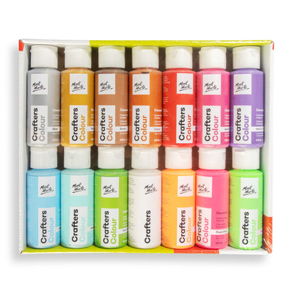 Crafters Colour Metallic & Fluoro 14pc x 60ml image 0