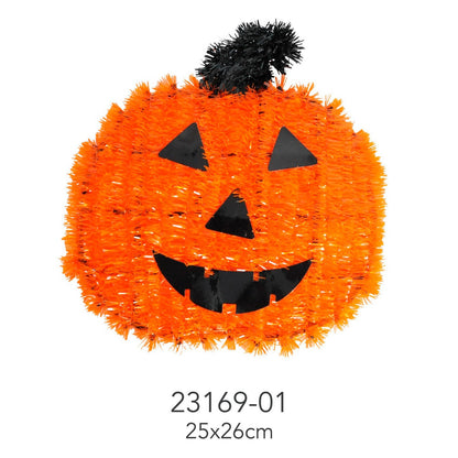 Halloween Tinsel Wall DÃ©cor (Pumpkin) image 0