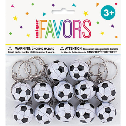 12 SOCCER BALL KEYRINGS image 0