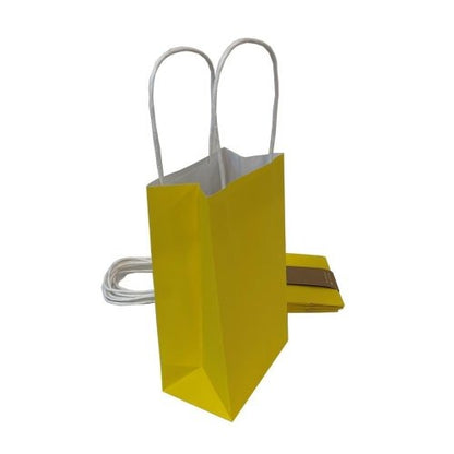 PAPER PARTYBAGS - YELLOW 5pk image 0