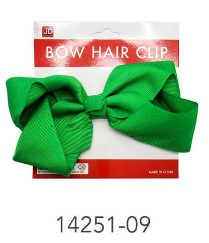 Bow Hair Clip (Green) image 0