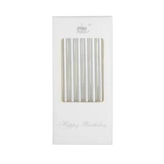 Metallic Candle 6pcs - Silver image 0