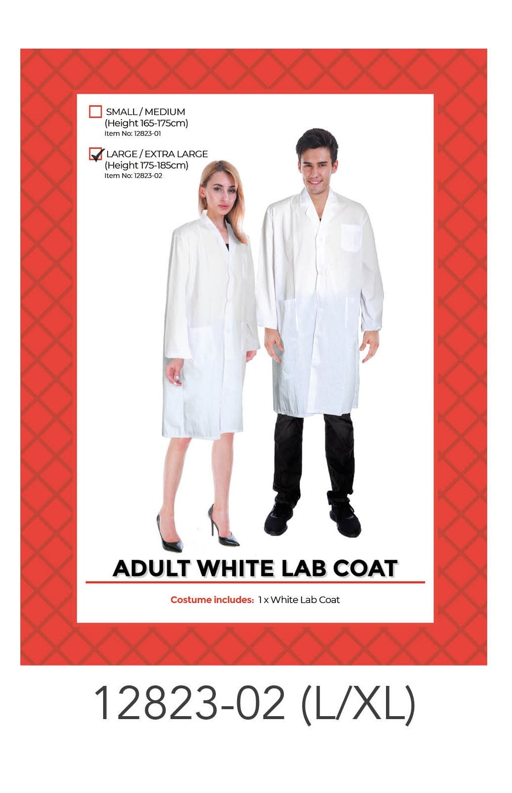 Adult White Lab Coat Costume (L/XL) image 0