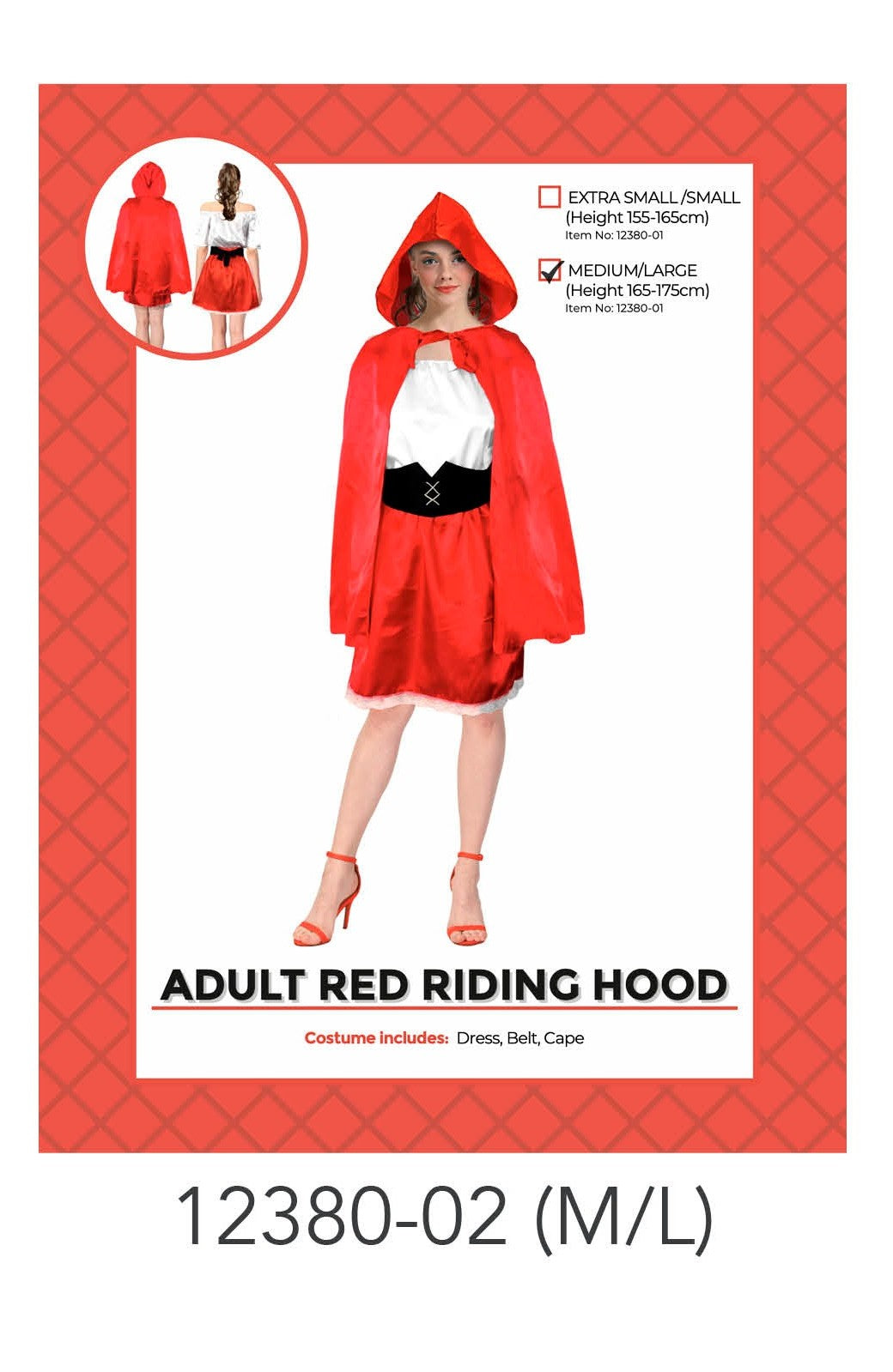 Adult Little Red Riding Hood Costume (M/L) image 0