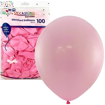 Standard 30cm Latex Balloons 100pk - Light Pink image 0