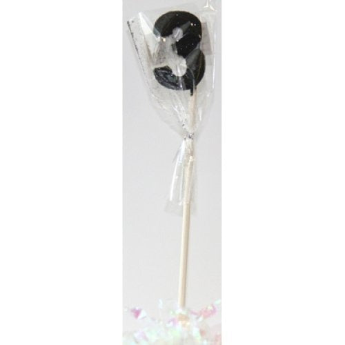 CANDLE BLACK GLITTER LONG STICK #3 image 0