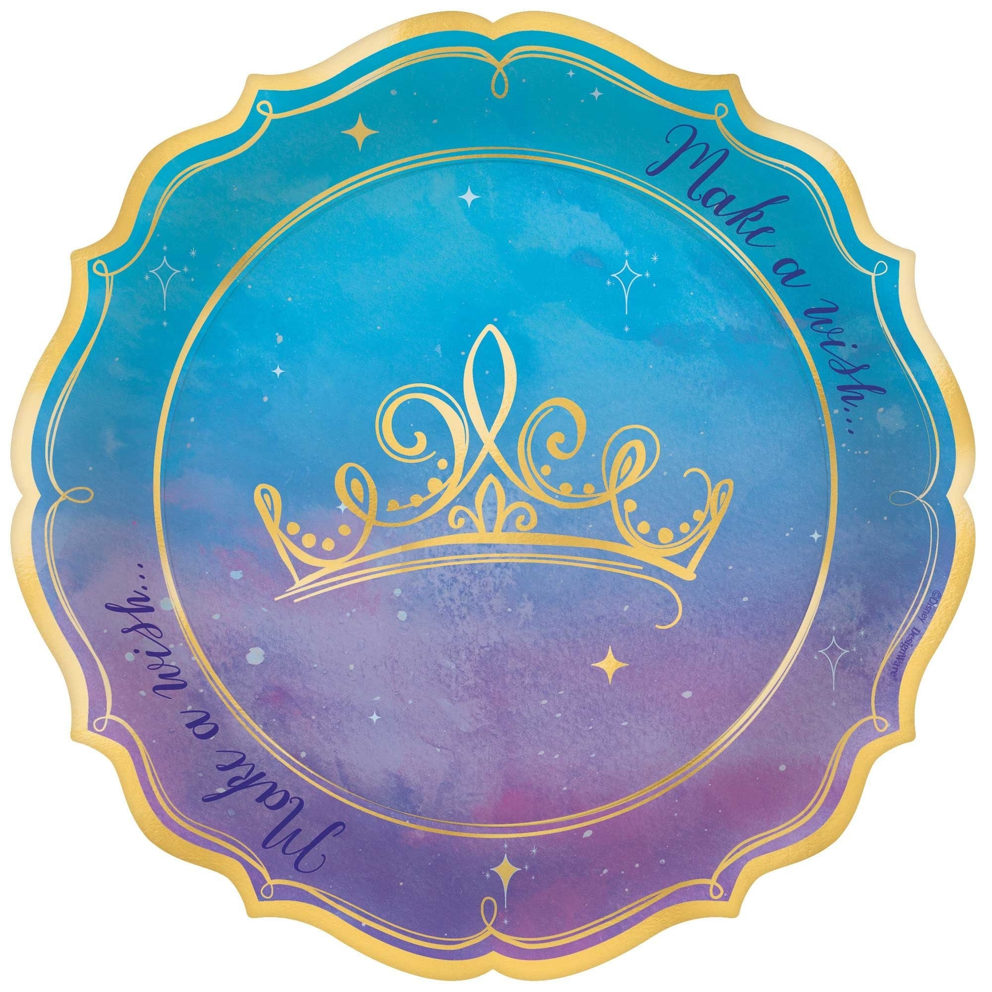 8 Disney Princess Once Upon A Time 7in/17cm Square Paper Plates image 0