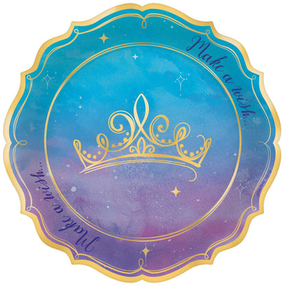 8 Disney Princess Once Upon A Time 7in/17cm Square Paper Plates image 0