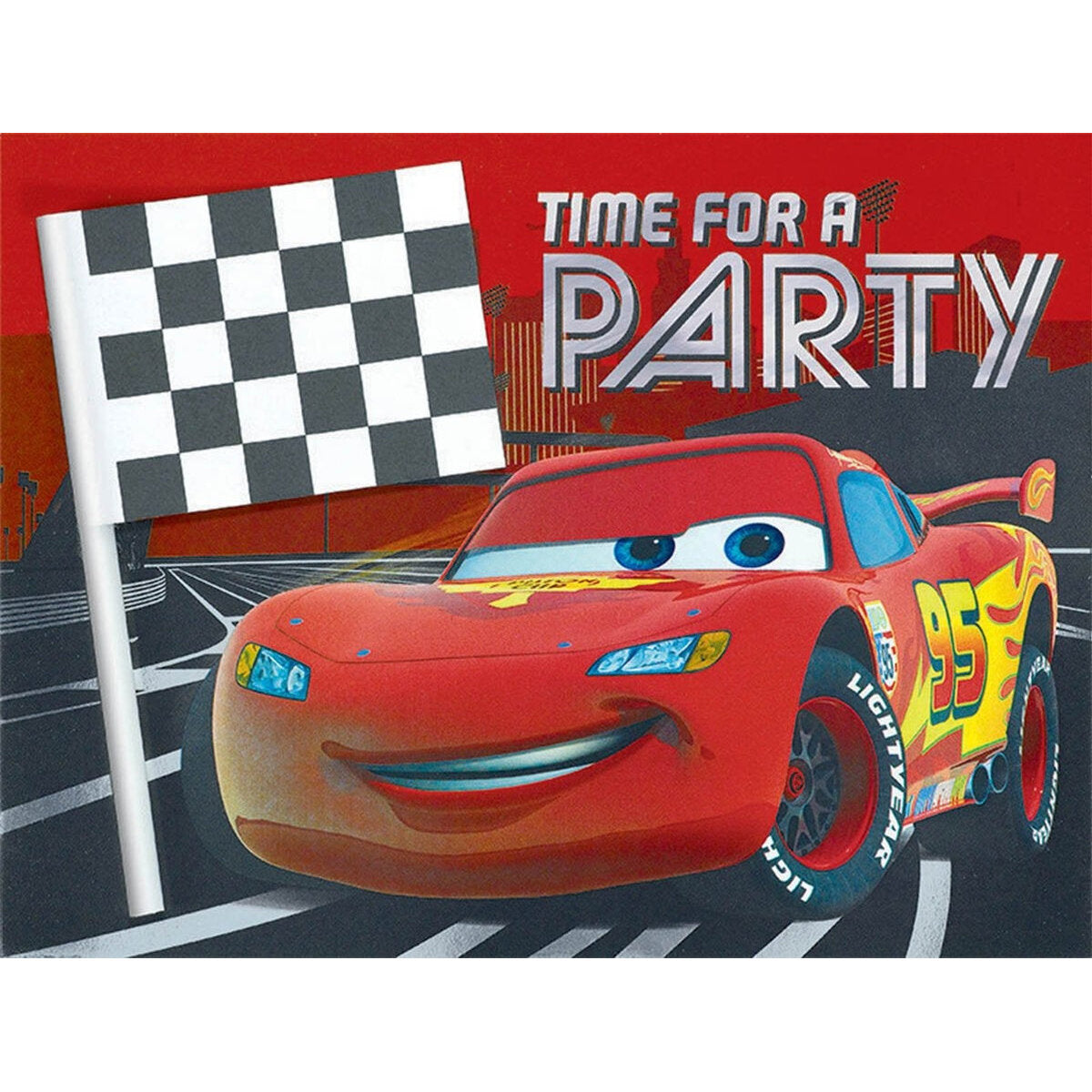 8 Cars 3 Deluxe Jumbo Invites