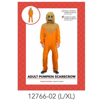 Adult Pumpkin Scarecrow Costume L/XL image 0