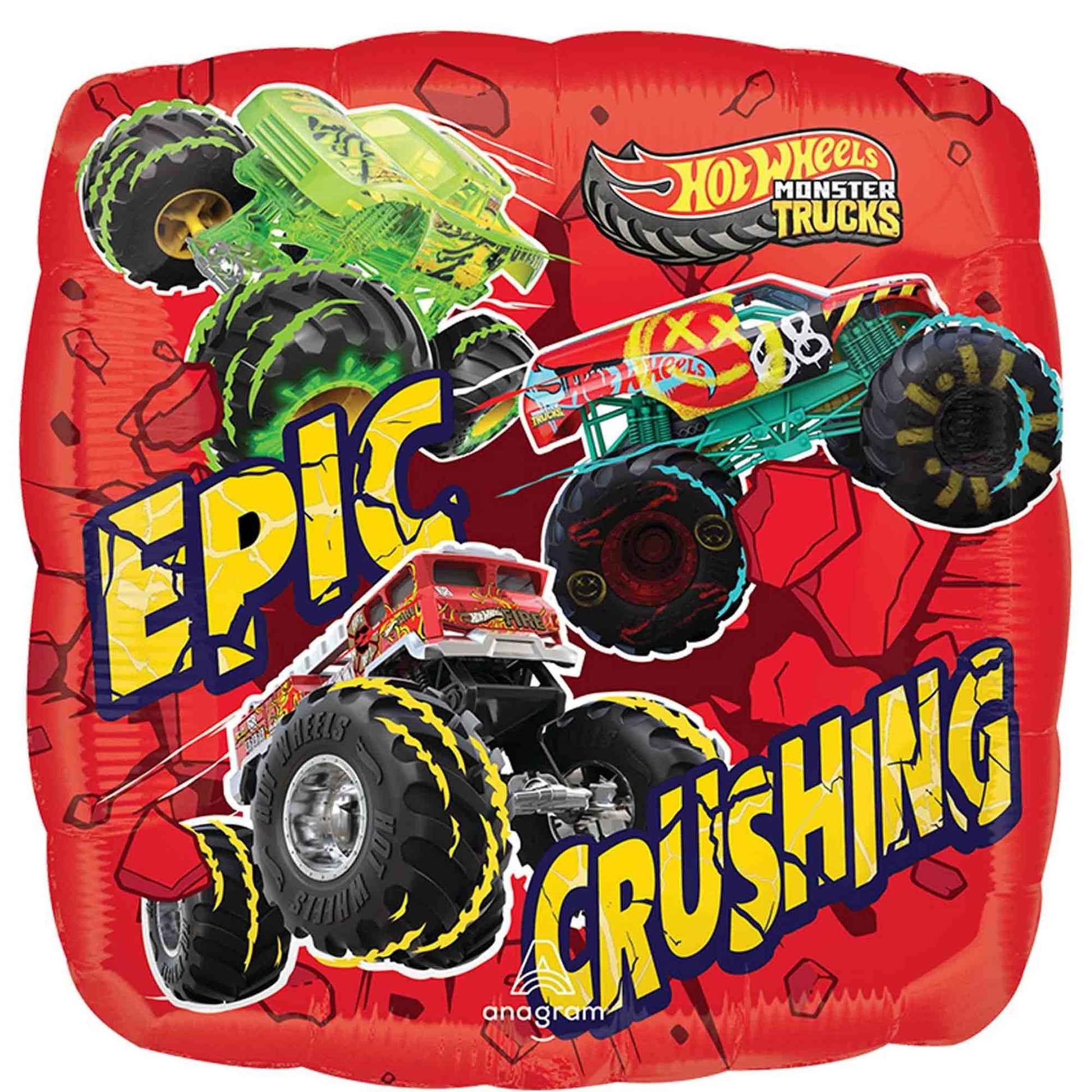 Standard Hot Wheels Monster Trucks Foil Balloon
