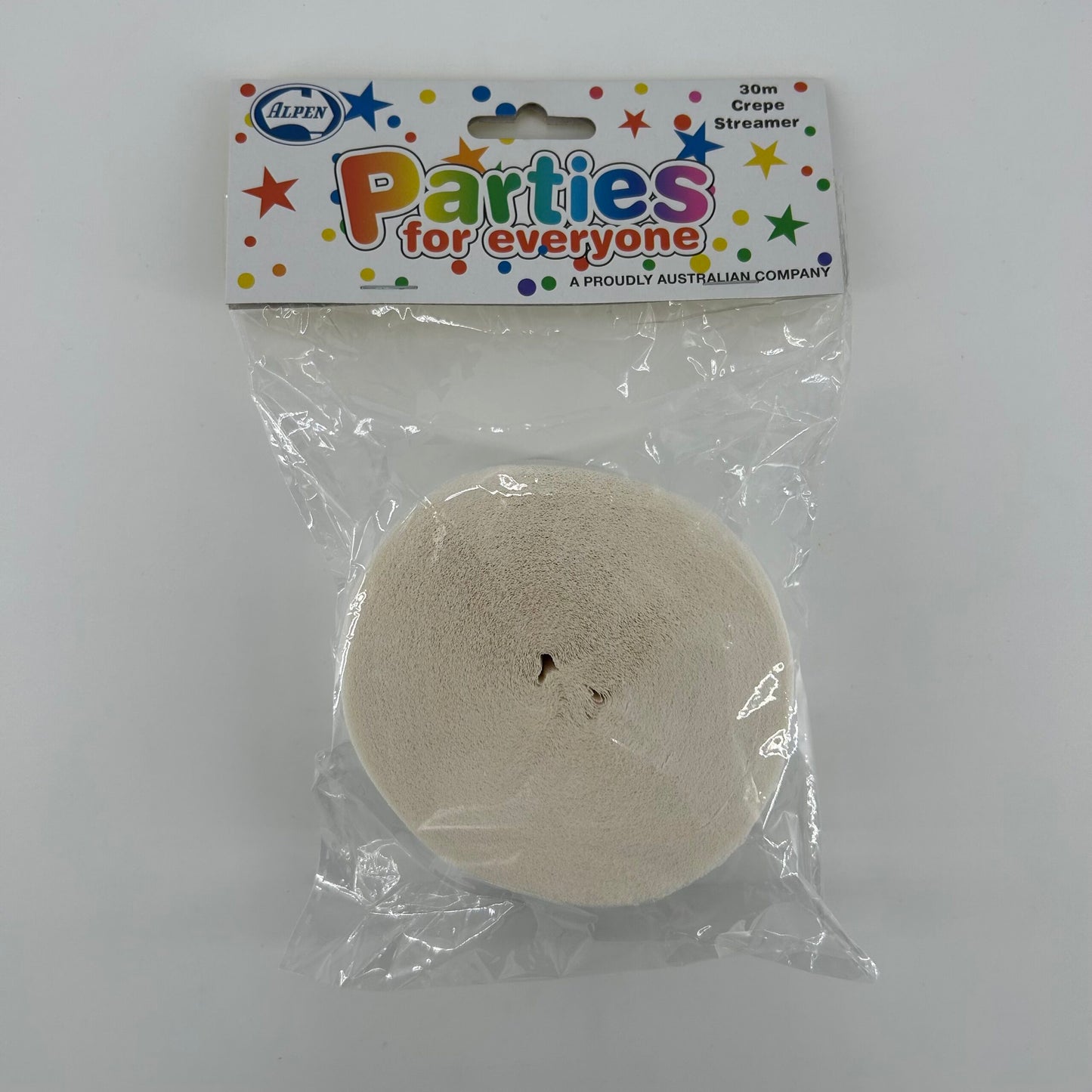 Paper Crepe Streamer 30m WHITE image 0