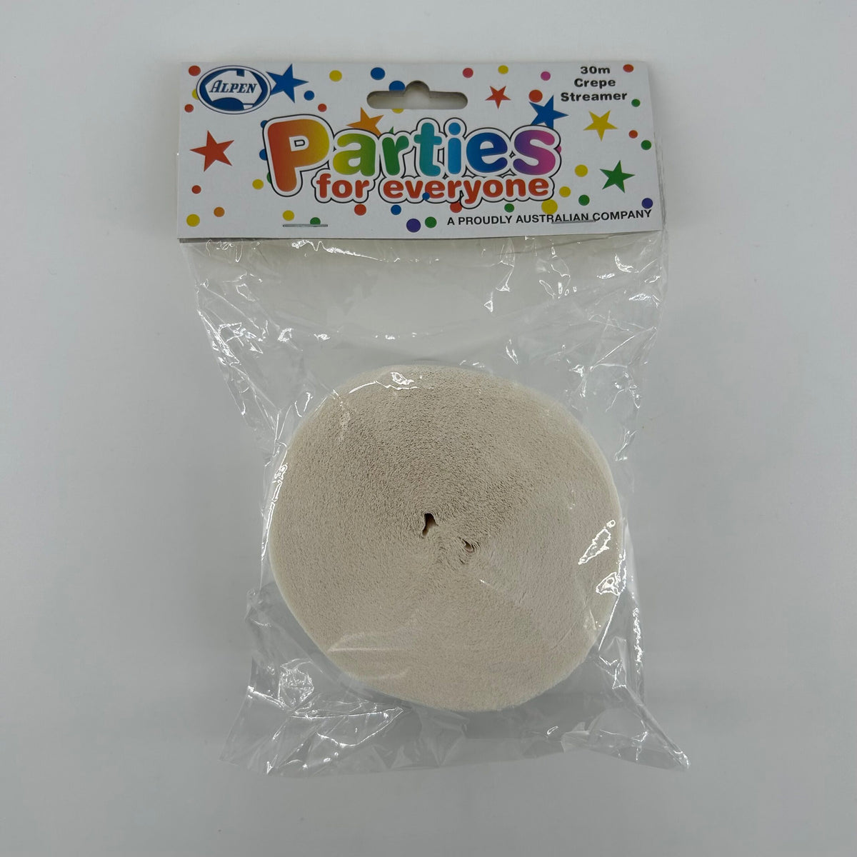 Paper Crepe Streamer 30m WHITE image 0