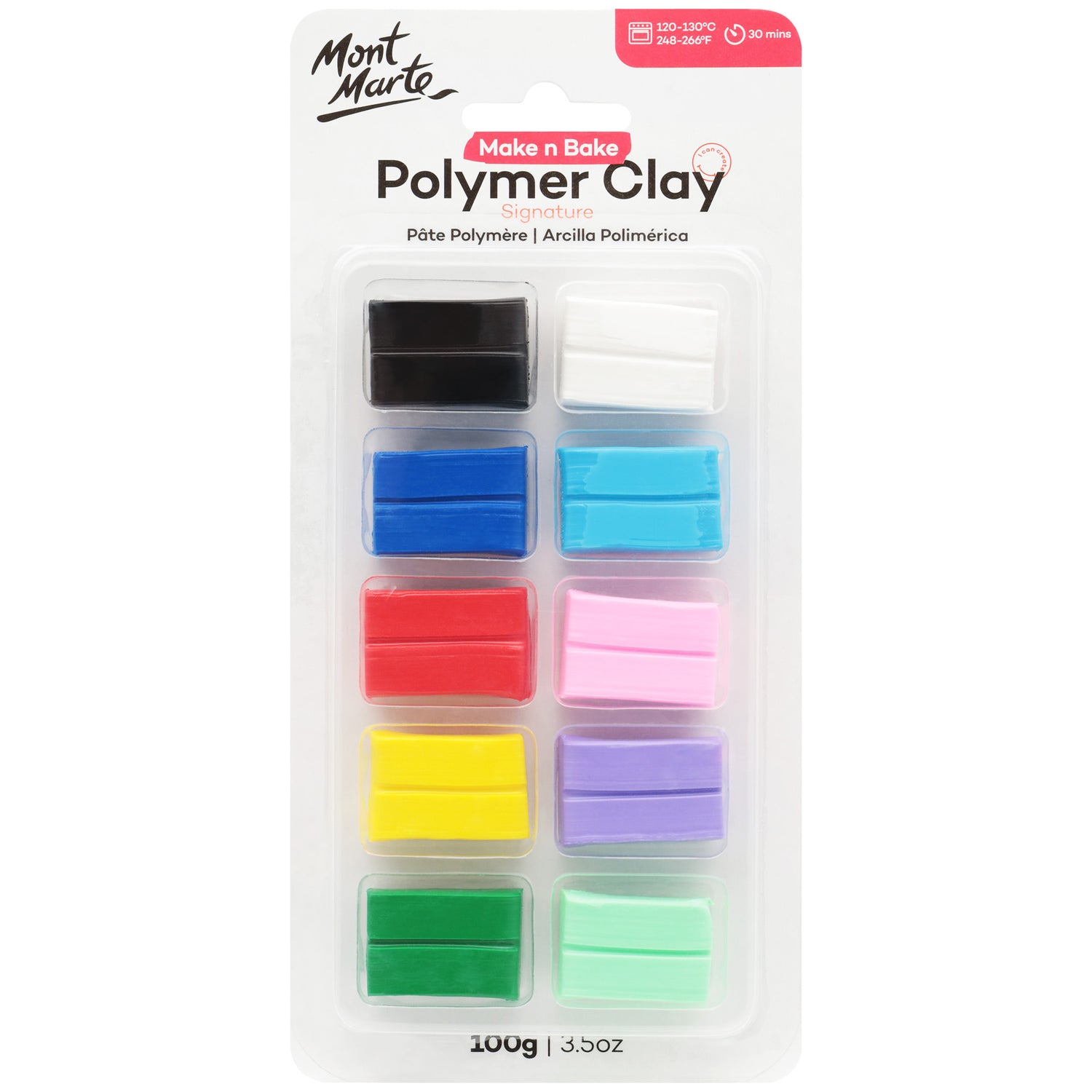 Make n Bake Polymer Clay 10pc Set 100g image 0