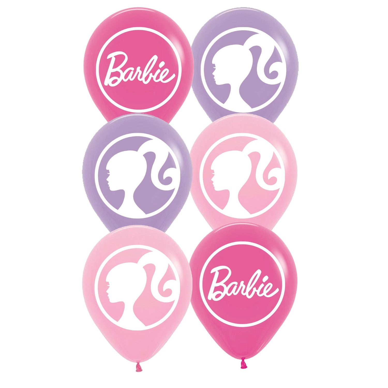 6 Barbie Latex Balloons image 0
