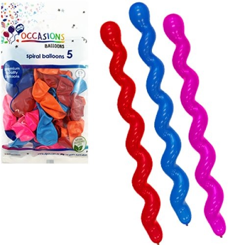 Spiral Balloons 5pk image 0