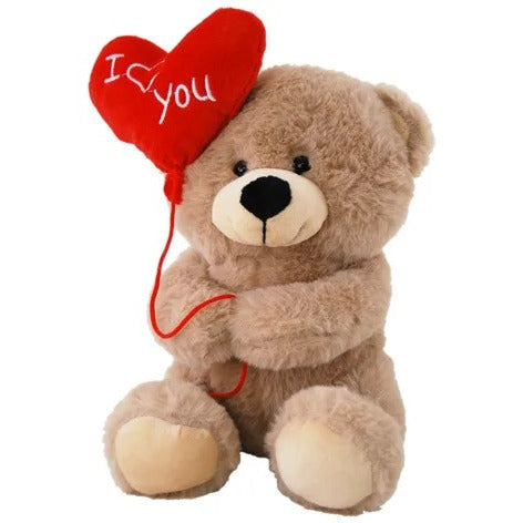 Brown Bear With Heart Balloon "I <3 You" 23Cm image 0