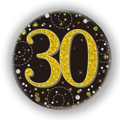 Sparkling Fizz Black & Gold Badge 75mm #30 image 0
