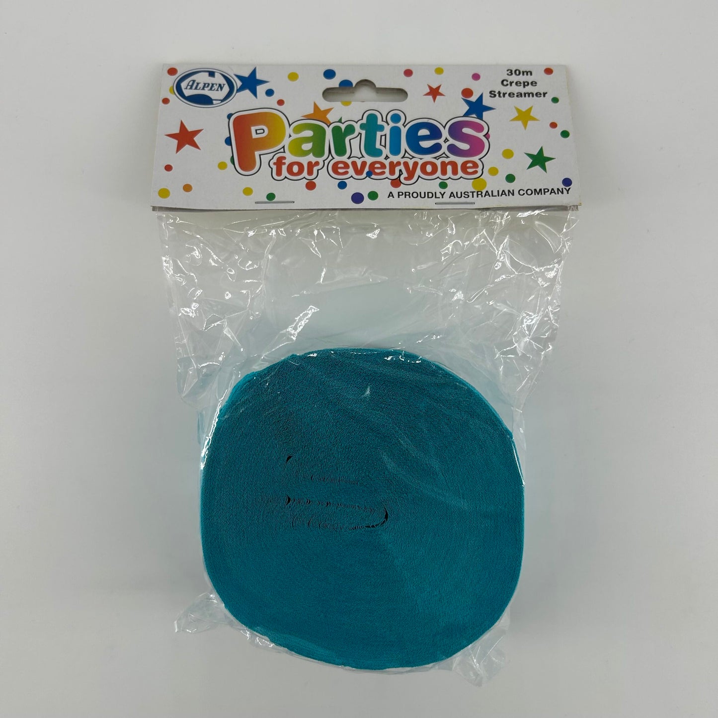 Paper Crepe Streamer 30m TEAL image 0