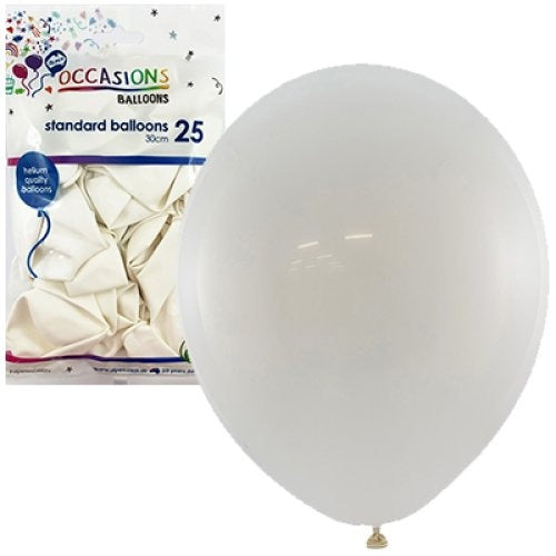 Standard 30cm Latex Balloons 25pk - White image 0