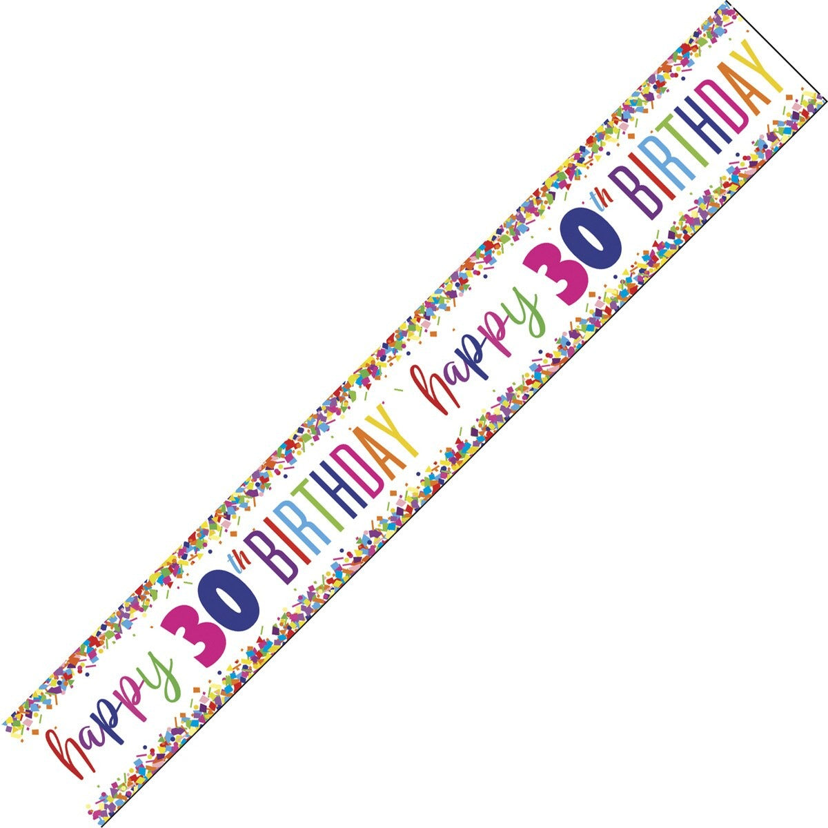 BRIGHT CONFETTI #30 FOIL BANNER 9FT image 0