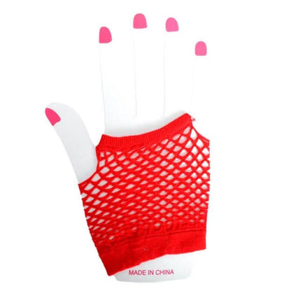 Fishnet Glove (Short) (Red) image 0