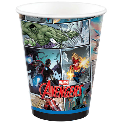 8 Marvel Powers Unite 9oz/266ml Paper Cups image 0
