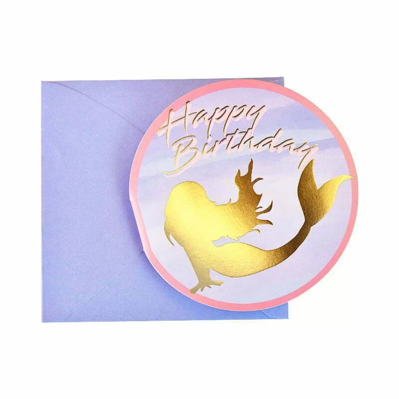 8 Mermaid Invitation Cards with Envelopes image 0