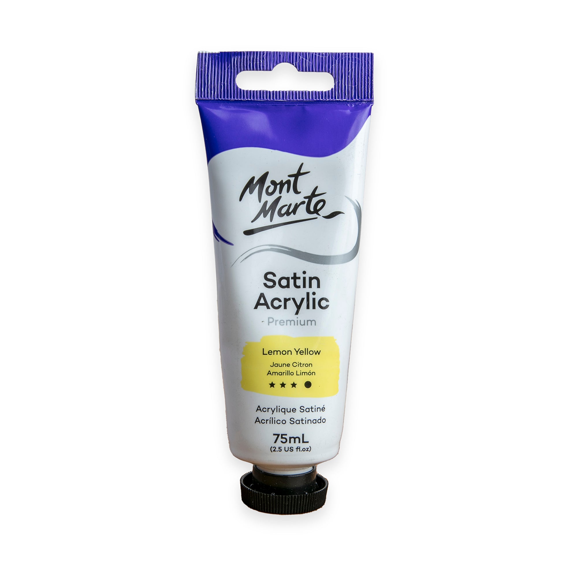 Satin Acrylic 75ml - Lemon Yellow image 0