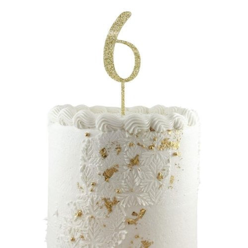 CAKE TOPPER GLITTER GOLD #6 image 0