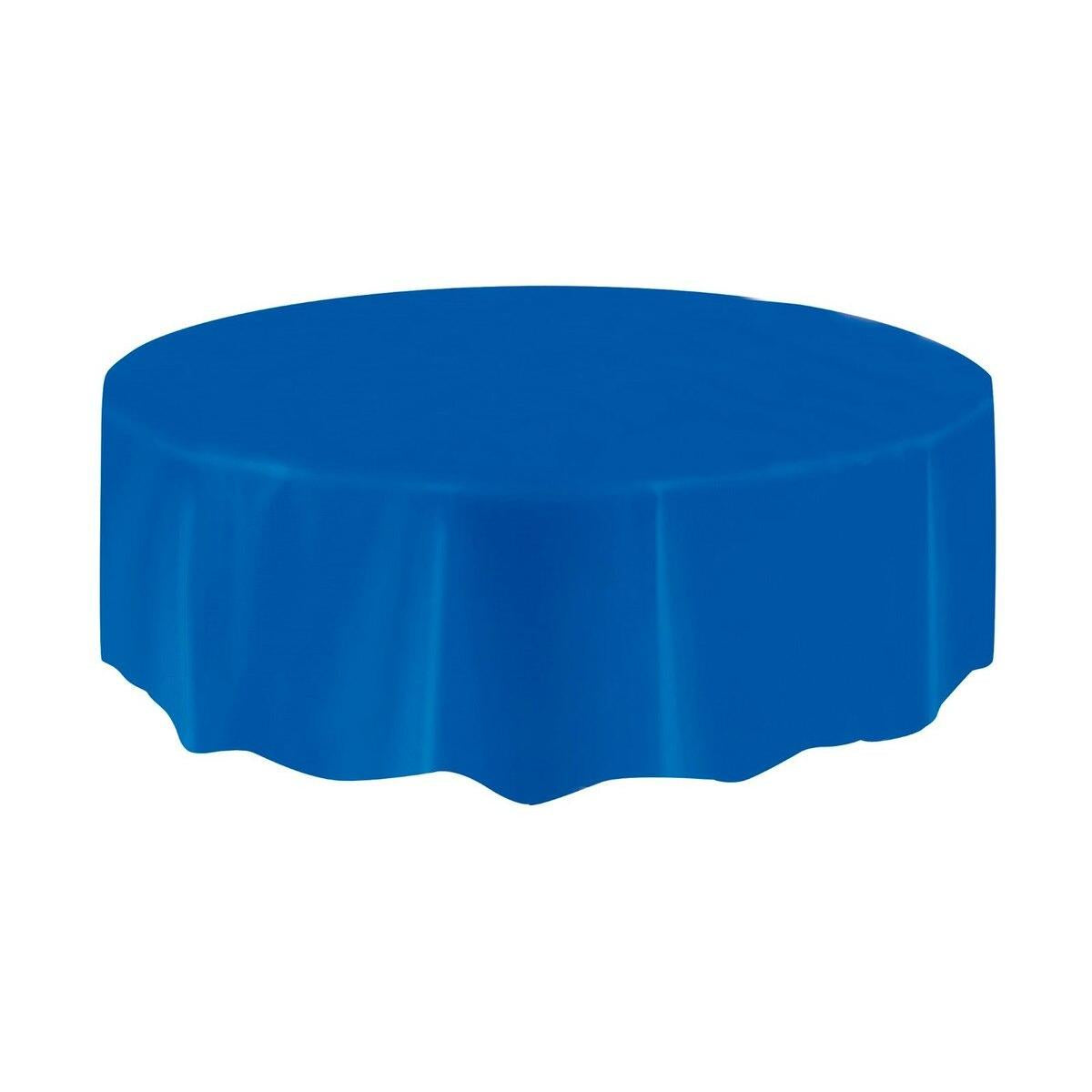 Plastic Round Table Cover 2.1M - Royal Blue