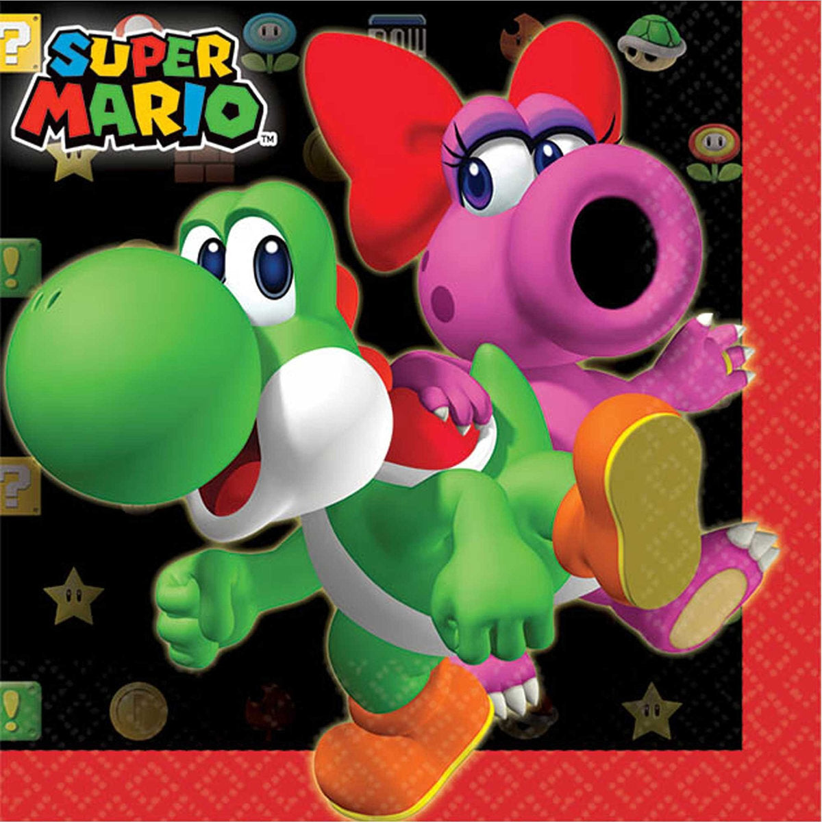 16 Super Mario Bros Beverage Napkins