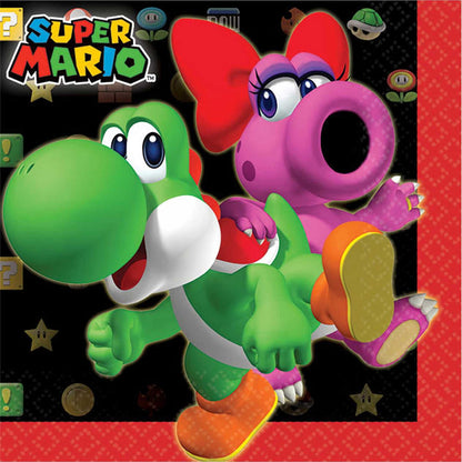 16 Super Mario Bros Beverage Napkins