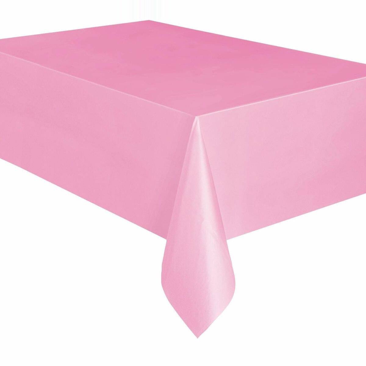 Plastic Rectangle Table Cover 2.1 X 1.3M - Lovely Pink
