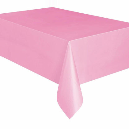 Plastic Rectangle Table Cover 2.1 X 1.3M - Lovely Pink