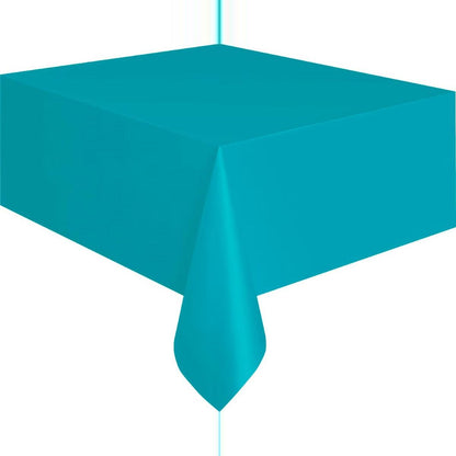 Plastic Rectangle Table Cover 2.1 X 1.3M - Caribbean Teal