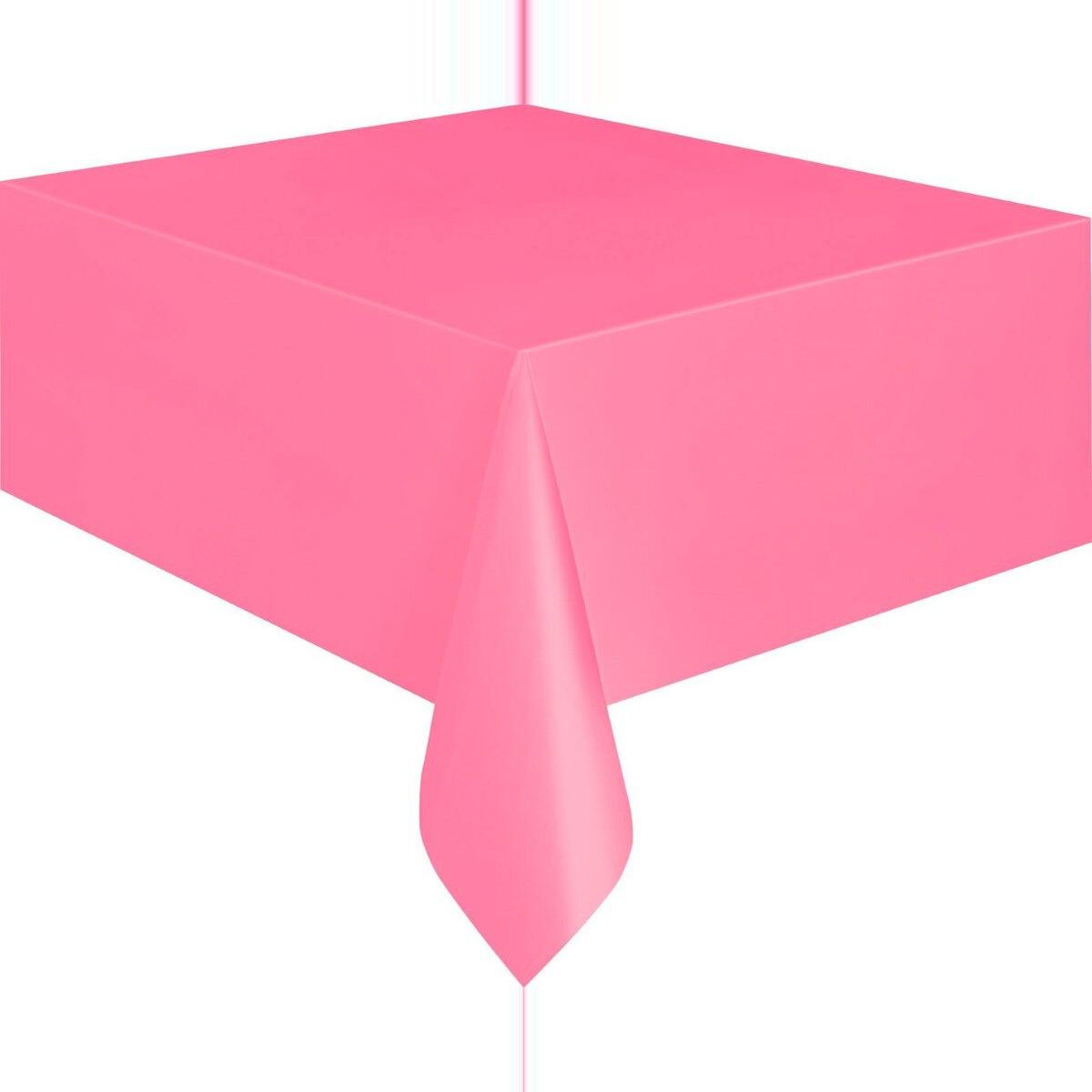 Plastic Rectangle Table Cover 2.1 X 1.3M - Hot Pink