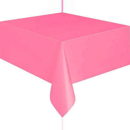 Plastic Rectangle Table Cover 2.1 X 1.3M - Hot Pink