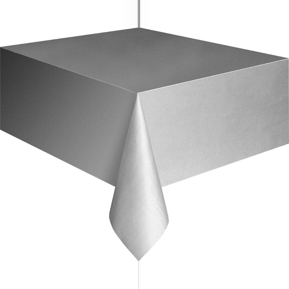 Plastic Rectangle Table Cover 2.1 X 1.3M - Silver