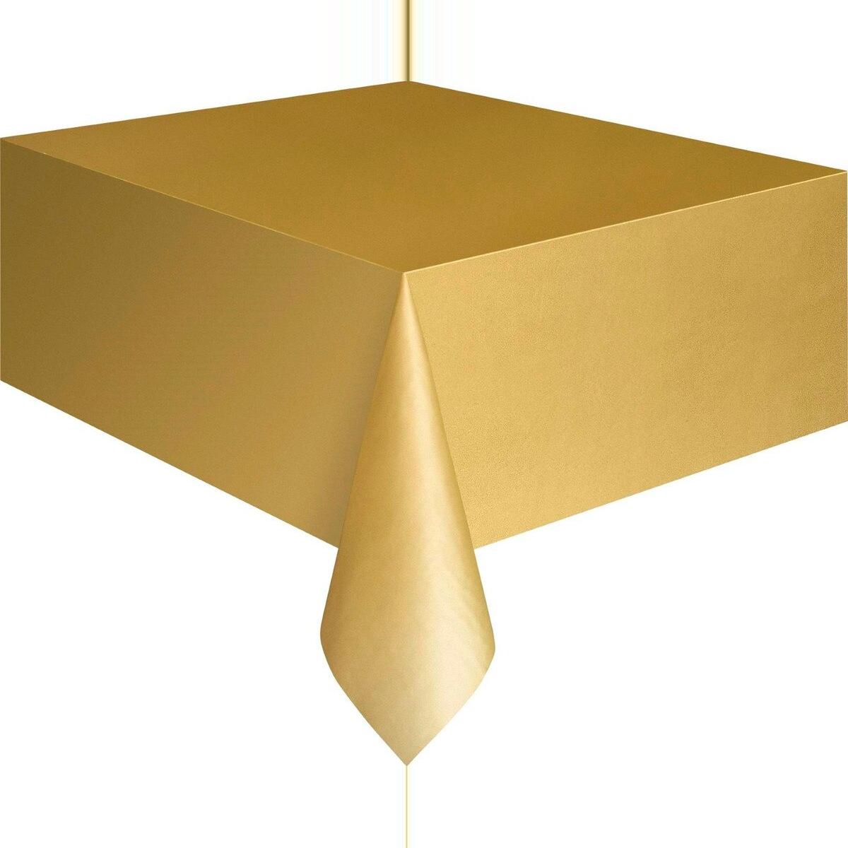 Plastic Rectangle Table Cover 2.1 X 1.3M - Gold